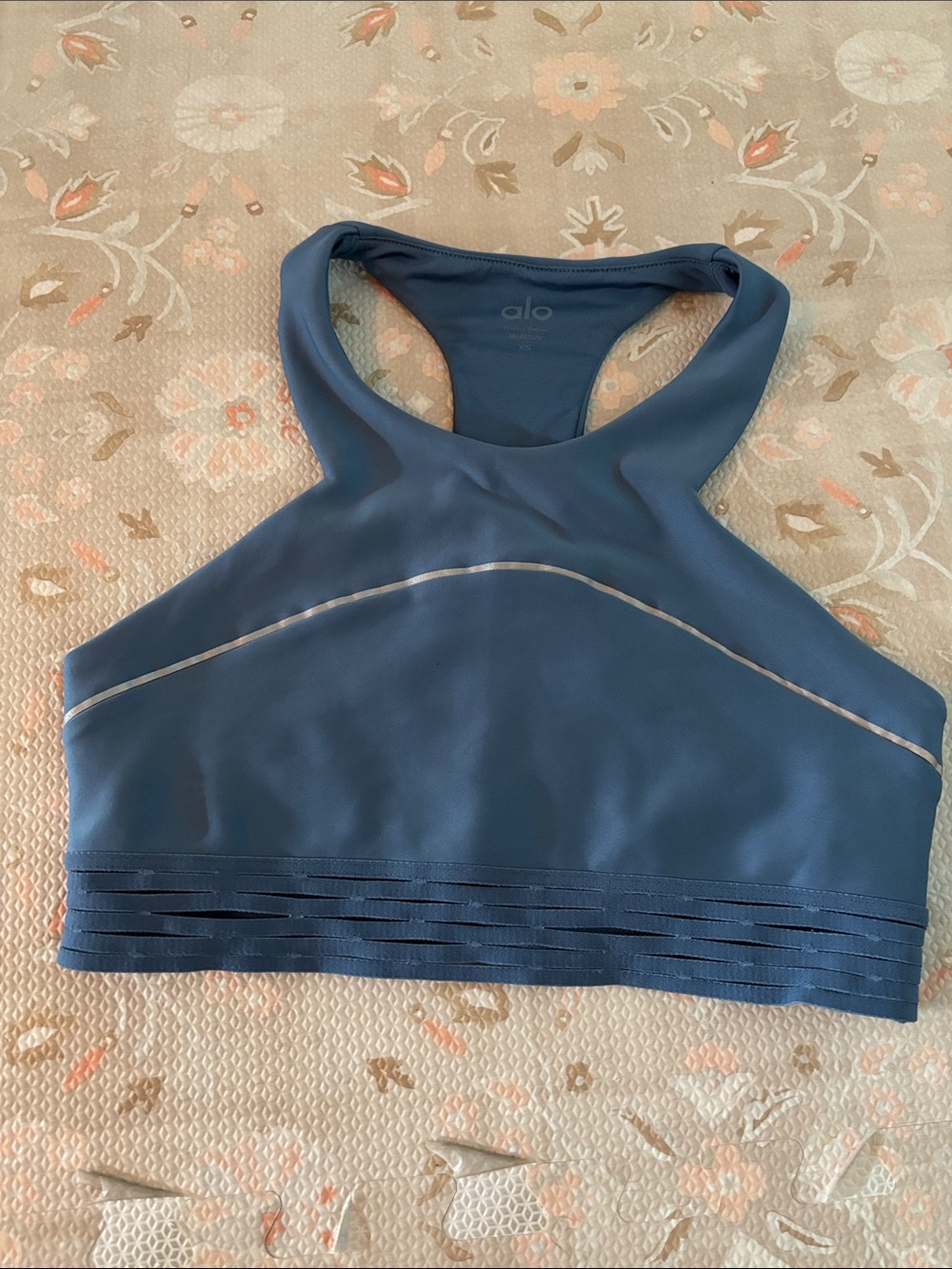 ALO Yoga Sequence Bra in Blue Jean XS